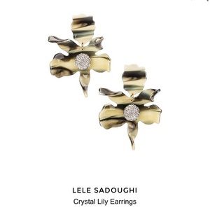 Lele sadoughi crystal lily earrings in antler